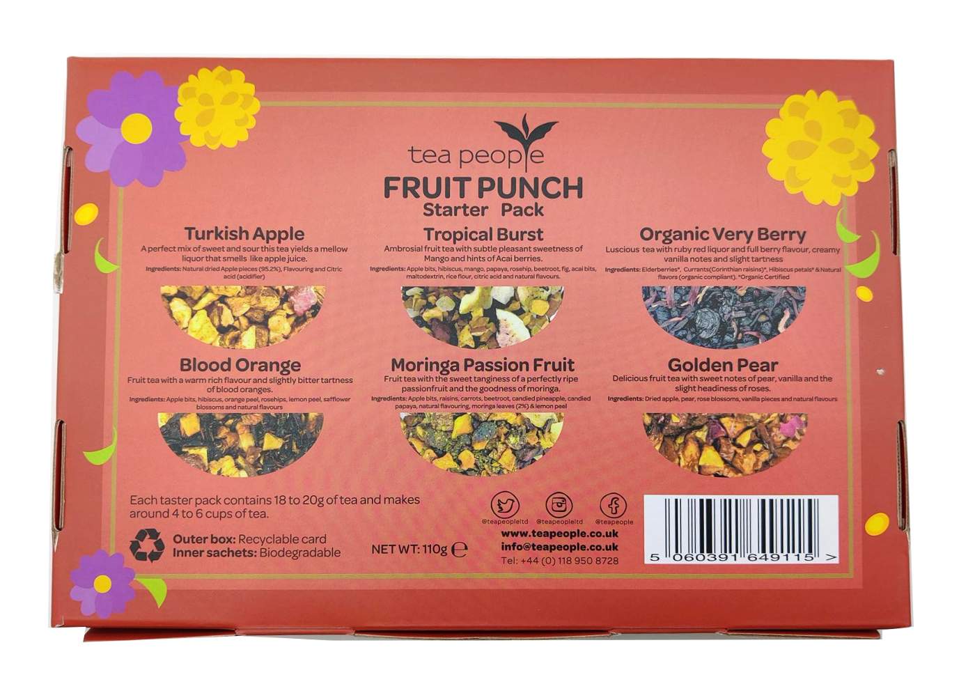 Fruit Punch - Starter pack of 6 Fruit teas Loose